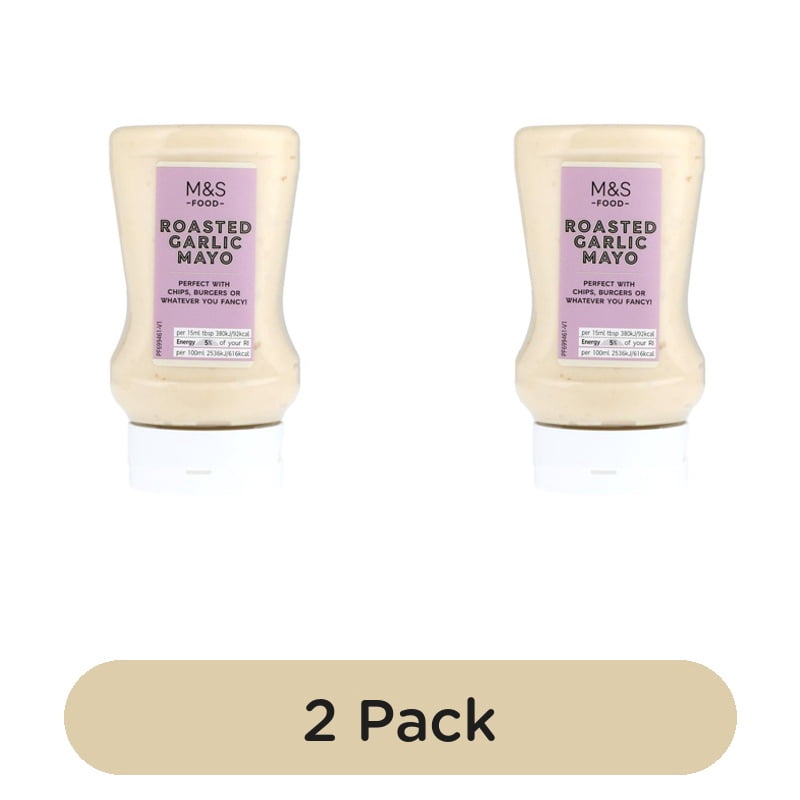 M&S Roasted Garlic Mayonnaise 280ml, British Import (Pack of 2)