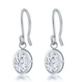 thumbnail image 2 of Gem Stone King 925 Sterling Silver Dangle Earrings Frenchwire Oval Moissanite (1.80 Cttw), 2 of 4