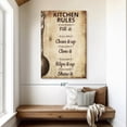 thumbnail image 2 of Elephant Stock Kitchen Rules Wall Art - Vertical Canvas Wall Art - Kitchen Wall Decor - Inspirational And Typography Canvas - Beige And Brown Decor - 32" x 48", 2 of 4