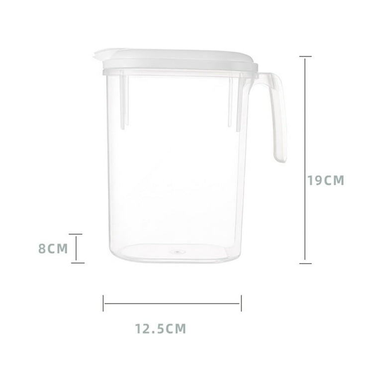 Aurigate Fridge Door Water Pitcher with Lid Perfect for Making Tea, Juice and Cold Drink, Water Jug Made of Clear Pet, No Smell Clear Fiber Glass