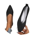 thumbnail image 3 of Xiaoxatg Leisure Women's Mesh Soft Sole Non Flat Pointed Toe Breathable On Lazy Shoes for Casual Outings Travel and Everyday Comfort 9..5 Black, 3 of 5