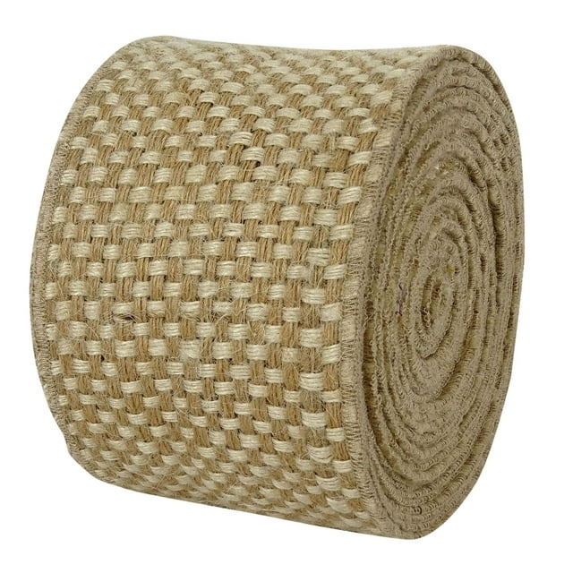 IBA Indianbeautifulart 10 Yd Natural Burlap Jute Trim Craft Ribbons For Wedding Home Decoration Gift Wrap