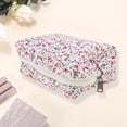 thumbnail image 3 of 1 Pc Bolsa de Cosméticos Octagonal Floral para Mujeres para Vacaciones y Viajes de Negocios de Poliéster Roja, 3 of 3