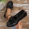 thumbnail image 6 of WAVSUF Women's Ballet Flats, Slip On Soft Sole Versatile Bow Comfort Shoes for Work Office Black 6.5, 6 of 9