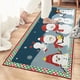 thumbnail image 5 of Alfombra Navideña para Sala de Estar | Felpudo de Poliéster de Fácil Cuidado | Diseño de Muñeco de Nieve Azul Grisáceo | Base Antideslizante | 50 X 80 Cm | Decoración para Interiores y Exteriores, Me, 5 of 6