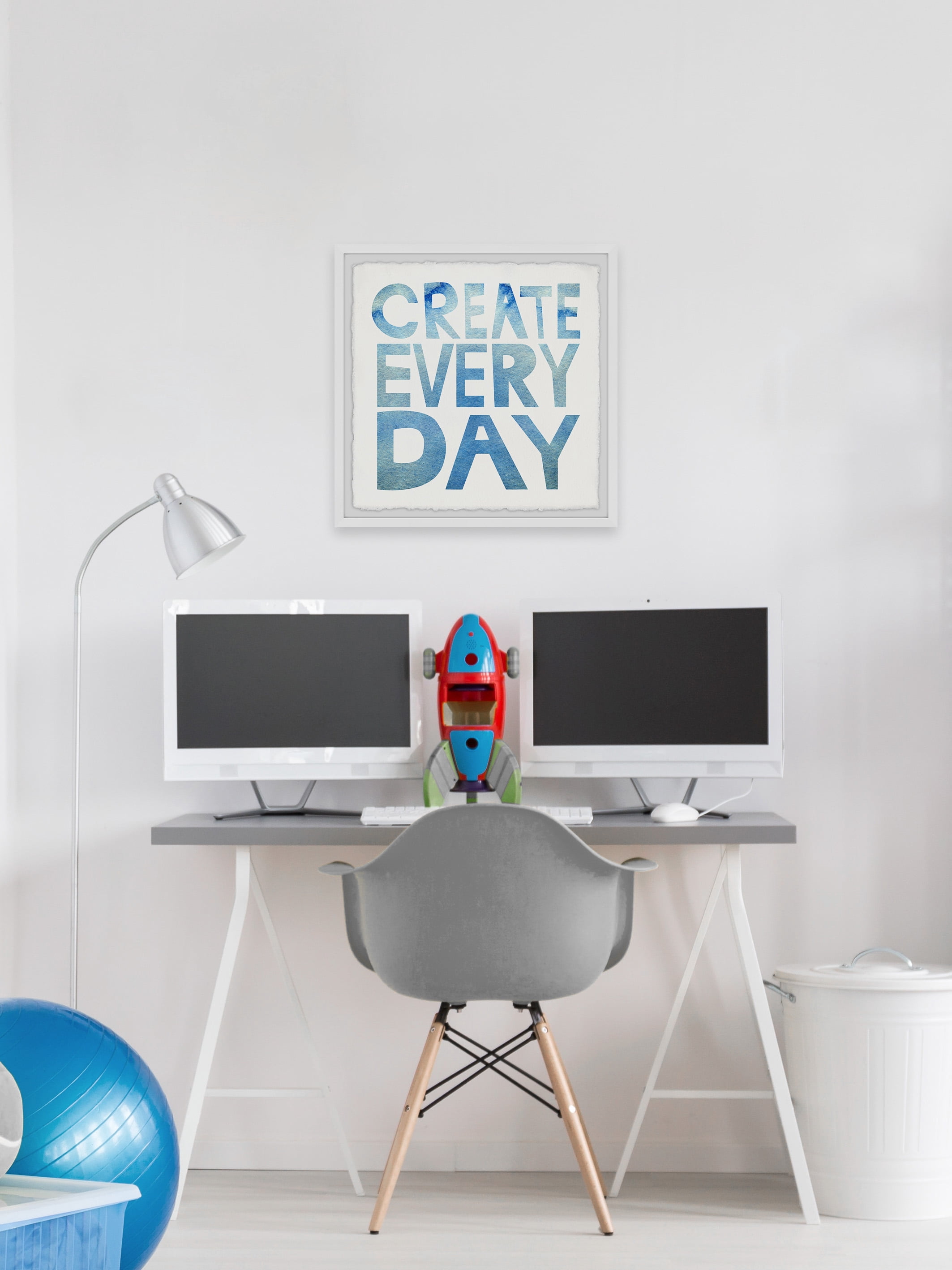 Marmont Hill Create Everyday Framed Wall Art, 32.00" x 1.50"