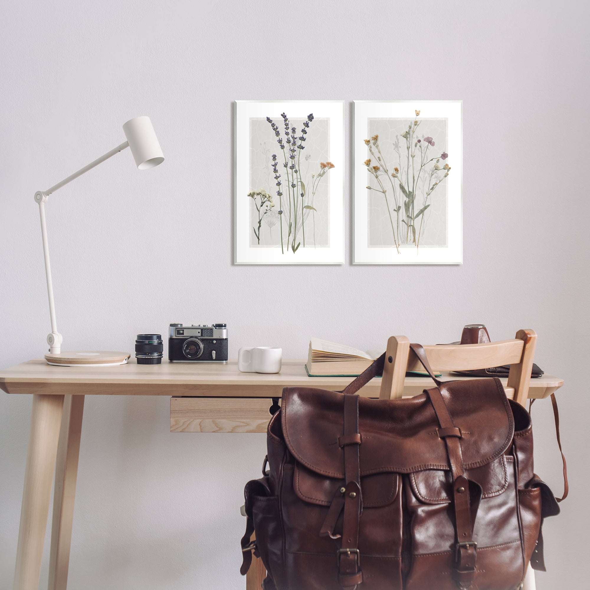 Stupell Industries Delicate Wildflower Herb Sprigs Lavender Nature Botanicals Graphic Art Unframed Art Print Wall Art, Set of 2, Design by Carol Robinson