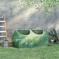 thumbnail image 2 of Outsunny 47" x 24" x 24" Portable Mini Tunnel Greenhouse Garden Planting Outdoor Flower Warm House Box with 2 Windows, Steel Frame and PE Cover, Green, 2 of 10