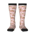 thumbnail image 2 of Lsque Gingerbread Houses Pink Wonderland Printed Crew Socks Men's Women's LightWeight Thin Casual Calf Socks ,Knee High Socks,Cotton Socks, 2 of 9
