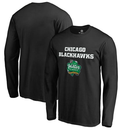 Chicago Blackhawks Fanatics Branded 2019 Winter Classic Alternate Logo Long Sleeve T-Shirt -