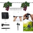 thumbnail image 5 of Solar String Lights Outdoor, Garden Fairy Lights with 80 LED, 8 Bunches Fake Grapes Artificial Grapes Hanging Garland Fairy Light for Home Wedding Party Cabinet, 5 of 8