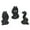Obsidian, variant on HOOUN 1.5" Natural Crystal Snake Carved Quartz Stone Serpent Rock Healing Reiki Decor-Bloodstone-1PC (Random Pick)