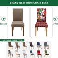 thumbnail image 5 of 4Pcs Christmas Chair Covers for Dining Room Stretch Printed Xmas Kitchen Chair Covers/Christmas Seat Cover Covers Removable Dining Chair Slipcovers for Hotel, Christmas Ceremony, Banquet 11, 5 of 6