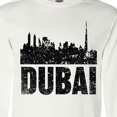thumbnail image 4 of Inktastic Dubai City Skyline with Grunge Long Sleeve T-Shirt, 4 of 5