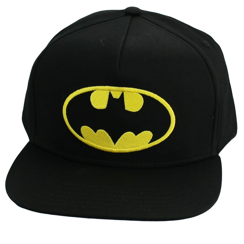 Batman Batman Hat Kids Baseball Cap Black Adjustable Ball Flat Brim
