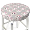 thumbnail image 3 of Kdxio Beautiful Rabbit1 Print Stool Covers Round,Stretch Round Bar Stool Covers Washable Bar Stool Cushion Slipcover for 12-15 Inch Chair, 3 of 7