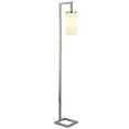 thumbnail image 3 of Henn&Hart 11" Polished Nickel Metal/Glass Floor Lamp, 3 of 9