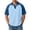 N1-Light Blue, variant on Havenx Raglan Short Sleeve Polo Shirts for Men Denim Collar Patchwork T-Shirt Button Down Short Sleeve Polo Shirts Contrast Colors Workout Lightweight Classic Athletic Sports Clothing,Royal Blue S