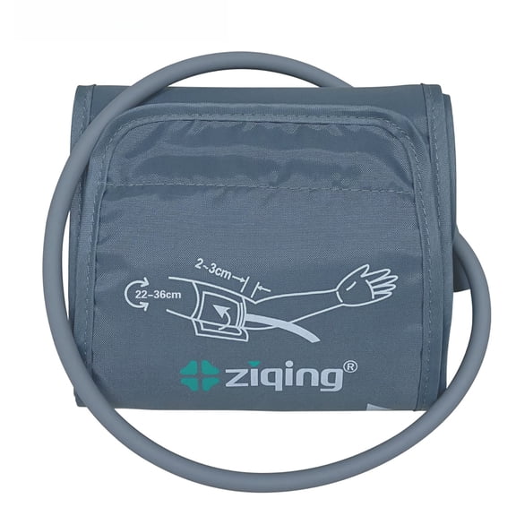 ZIQING Universal Replacement Blood Pressure Cuff (22-36cm) - M Size, with 5mm Adapter, Compatible with Most Upper Arm BP Monitors for Home Use