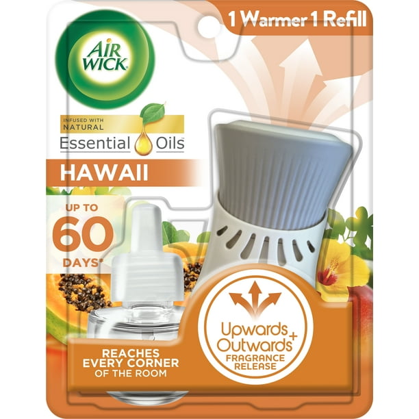Air Wick Plug in Scented Oil Starter Kit (Warmer + 1 Refill), Hawaii