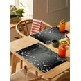 thumbnail image 5 of Placemat Black Shiny Droplet Texture Kitchen Dining Table r Accessories 4/6pcs Heat Resistant Tableware Pads Mats, 5 of 7