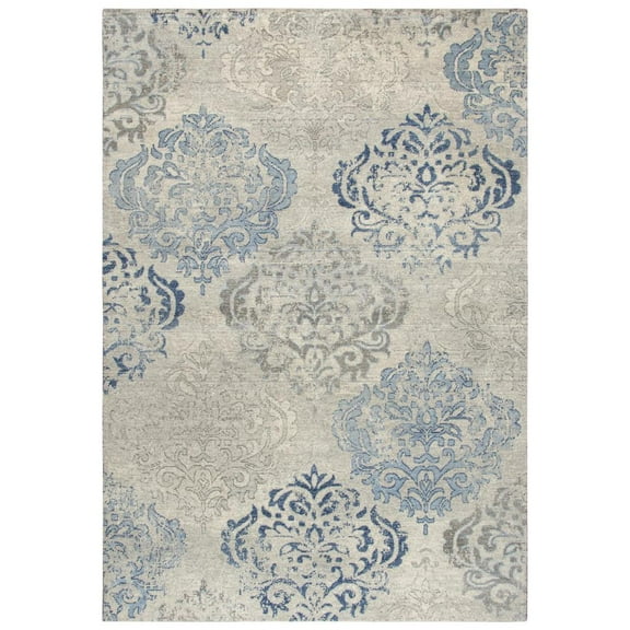 Alora Decor Euphoria 3' x 5' Medallion Lt. Gray/Gray/Rust/Blue Hybrid Area Rug