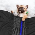 thumbnail image 2 of Retro Thin Blue Line Flag Dog Blanket Soft Warm Flannel Cat Blanket Great Pet Throw for Cats Puppy Small Medium Large Dog, 2 of 7