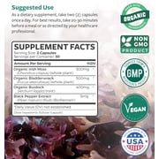 Healths Harmony Advanced Irish Sea Moss with Bladderwrack, Burdock Root, and Black Pepper, 60 Caps