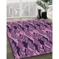 thumbnail image 3 of Ahgly Company Machine Washable Indoor Rectangle Transitional Orchid Purple Area Rugs, 7' x 10', 3 of 7