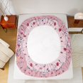 thumbnail image 5 of Feelyou Pink Rose Floral Twin Sheet Sets, Vintage Bohemian Cherry Blossoms Twin Fitted Sheet, Teens Kids Girls Women Flat Sheet, Super Cozy Room Decor, 3 Pieces, 5 of 7