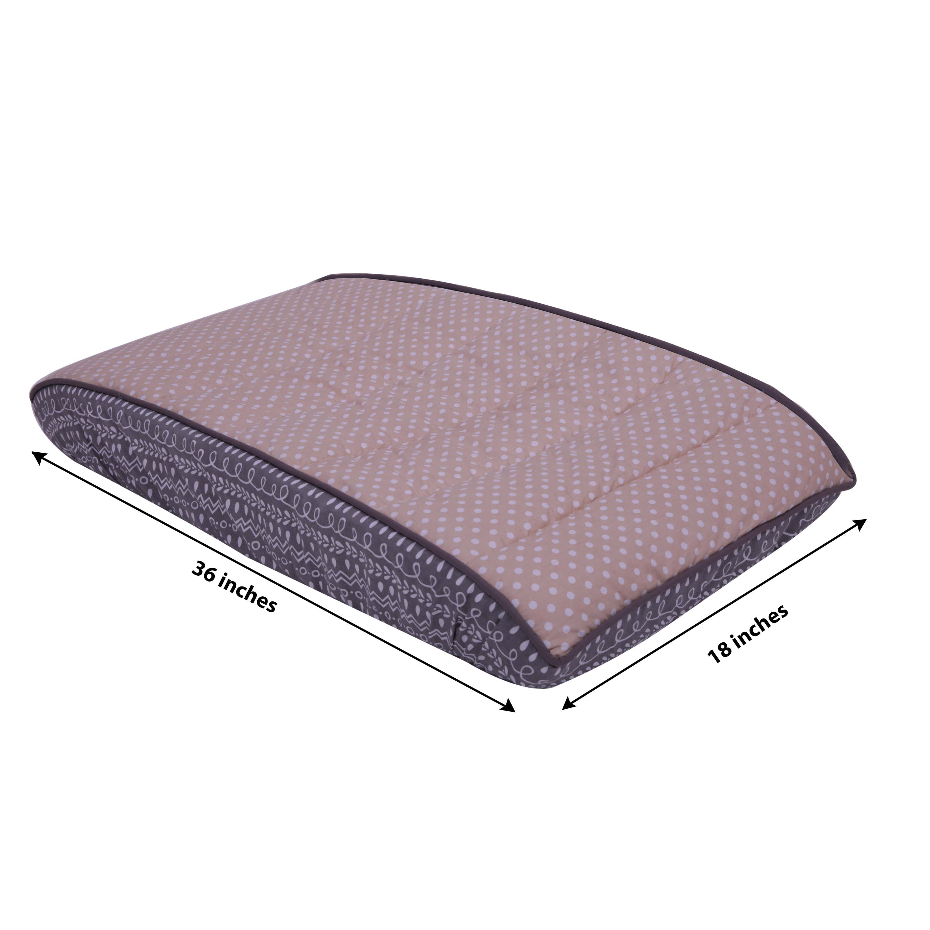Bacati - Owls Grey/Beige Grey Pin Dots/Scribbles Neutral Cotton Changing Pad Cover