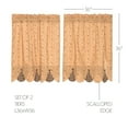 thumbnail image 3 of VHC Brands Maisie 3 PC Natural Curtain Set (1 Valance 18x72 and 2 Tier 36x36), 3 of 5