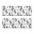 thumbnail image 2 of Grey Bench Cushion Set of 2, Artisan Circle Shaped Leaf Foliage Branches with Sketchy Lines Strips on Background, Standard Size Foam Pad and Decorative Cover, Charcoal Grey, by Ambesonne, 2 of 4