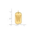 thumbnail image 2 of 14K Gold Polished Letter W Initial Dog Tag Pendant, 2 of 3