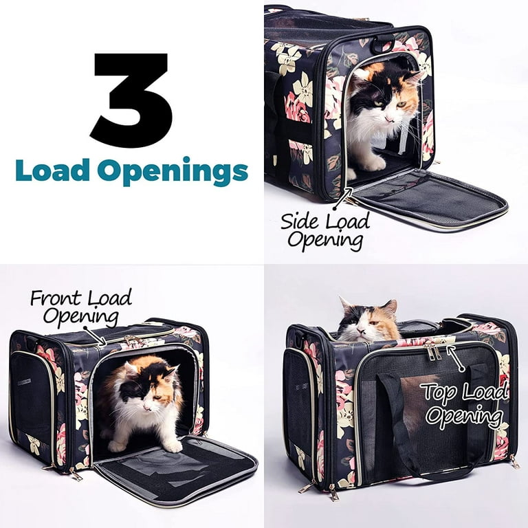 Cshidworld Cat Carrier Airline Approved, Pet Carriers for Cats with Water  Bowl/Front Pocket/Adjustable Shoulder Strap, Collapsible Pet Carrier for  Small Medium Cat Dogs up to 20lbs, Blue 