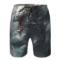 thumbnail image 3 of Fotbe Cloud White Dragon Trajes de Baño Estampados para Hombre, Shorts de Verano de Secado Rápido, Ropa de Playa, Bañadores-3X-Large, 3 of 6