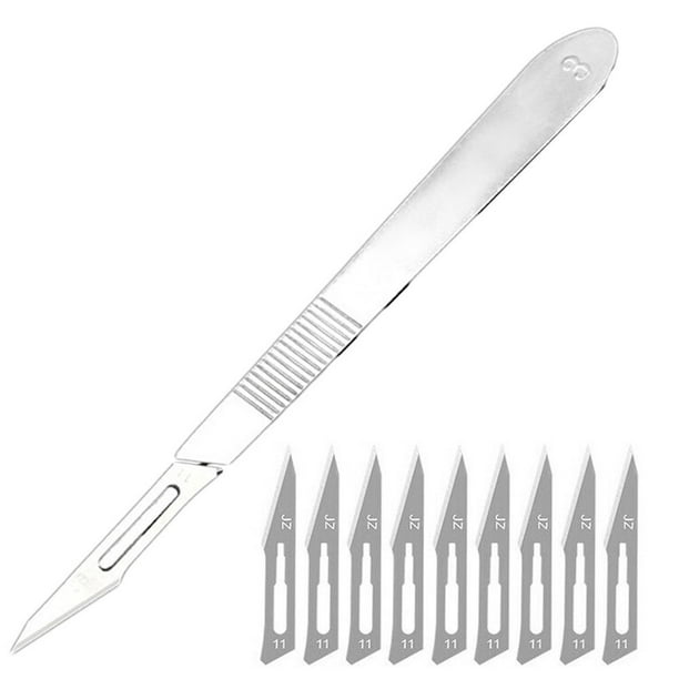 Carbon Steel Surgical Scalpel Blades + Handle Scalpel DIY Cutting Tool PCB  Repair Animal Surgical Knife