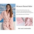 thumbnail image 6 of Oksun long robes for women Full Length Fleece Plush Bathrobe with Waist Belt Pink XL, 6 of 7