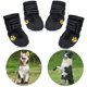 thumbnail image 1 of pares de botas protectoras para perros con zapatos impermeables para perros, adecuados para perros medianos y grandes, color negro, talla 4, 1 of 5