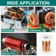 thumbnail image 5 of Alambre magnético de 14 AWG, alambres de cobre esmaltado de 14 calibre, alambre de bobina magnética de 8 oz para transformador, motor eléctrico, 155C(311F), color cobre, 5 of 5