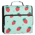 thumbnail image 5 of FORMRS Zipper Binder with Shoulder Strap 2-inch Ring 500 Sheet Capacity File Bag, Green Strawberry, 5 of 5