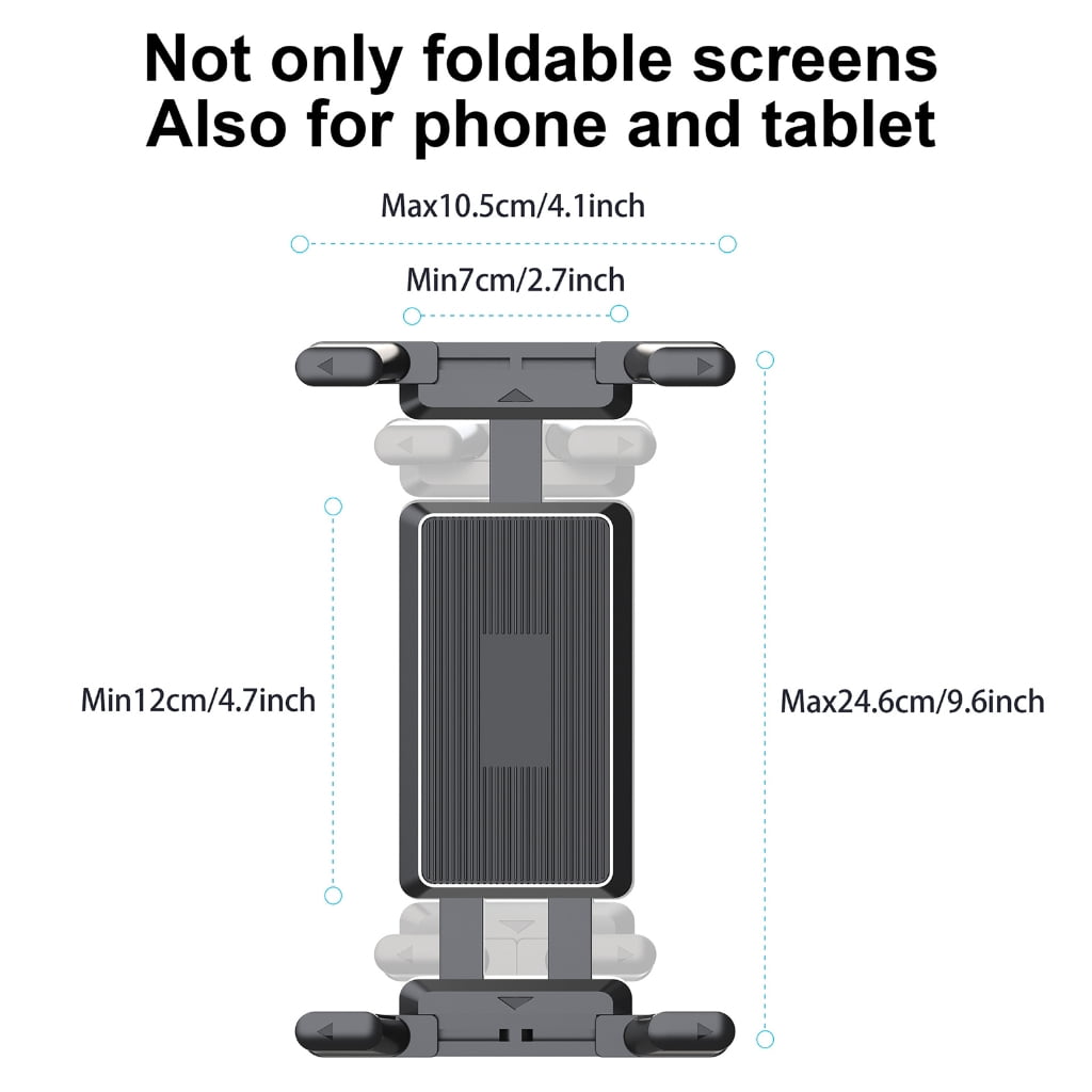 Miiottaa Heavy Duty Phone Tablet Metal Holder Adjustable Foldable Stand Aluminum Bracket
