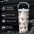 thumbnail image 5 of 30 oz Chicken Lover''s Tumbler with Handle Vacuum Reusable Insulated, Featuring a Leak-proof 2-in-1 Lid and Straw - Sunflower-Themed Birthday, Christmas, Mother''s Day Gifts for Women Chicken Owners, 5 of 6