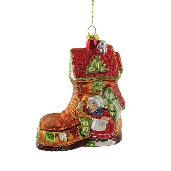 Holiday Ornament Old Lady In The Shoe Nursery Rhyme Too Many Children 7981094