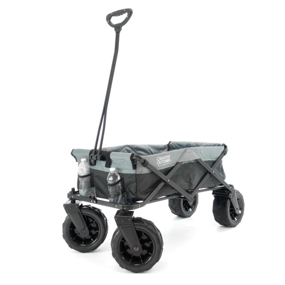 Transporteur de Plage TTG Chariot Pliant Tout-Terrain / Noir Gris