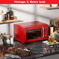 thumbnail image 5 of Galanz GLCMKZ11RDR10 - Horno de microondas retro para encimera con cocción automática y recalentamiento, descongelación, funciones de inicio rápido, fácil de limpiar con placa giratoria de vidrio,, 5 of 5