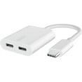 thumbnail image 2 of Belkin Rockstar USB-C Audio + Charge Adapter, Headphone Adapter w/USB-C 60W Power Delivery Fast Charging for iPhone, iPad Pro, Galaxy, Note, Google Pixel, LG G6, Sony Xperia, OnePlus, & More - White, 2 of 6
