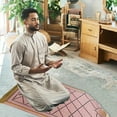 thumbnail image 4 of Mupvlun Portable Prayer Rug - Thick Embossed Flannel Prayer Mat with Sponge Base for Indoor/Outdoor Use (27.56''x43.31'') A2, 4 of 4