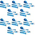 thumbnail image 1 of US Cargo Control E-Track Cam Buckle Straps (10-Pack) 2 Inch x 20 Foot Heavy Duty Blue E-Track Straps with 4 Foot Fixed End and Spring E-Fittings, 833 lbs. Working Load Limit, Logistic Tiedowns, 1 of 4