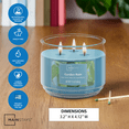 thumbnail image 6 of (2 pack) Mainstays 3-Wick Scented Glass Jar Candle, Garden Rain, 11.5oz., 6 of 11